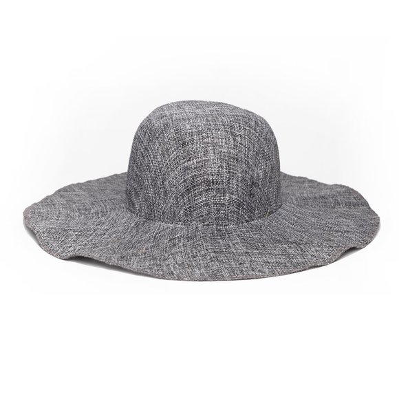 Accessories - Grey foldable summer beach large brim hat
